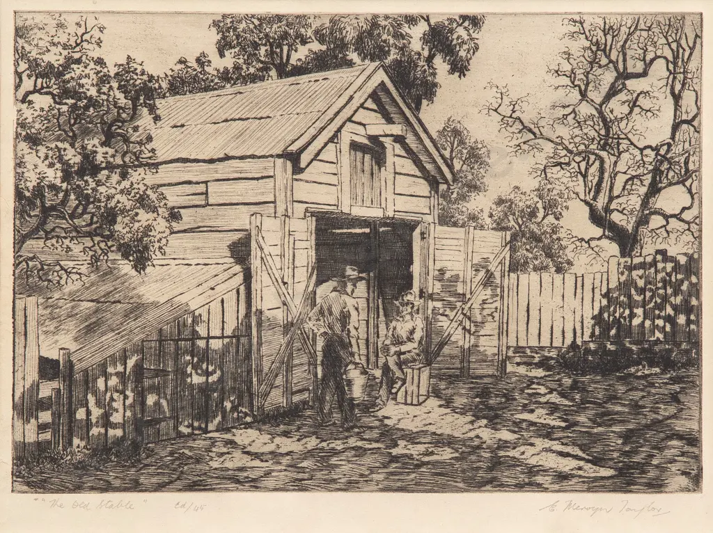 E Mervyn Taylor - The Old Stable Image 1++