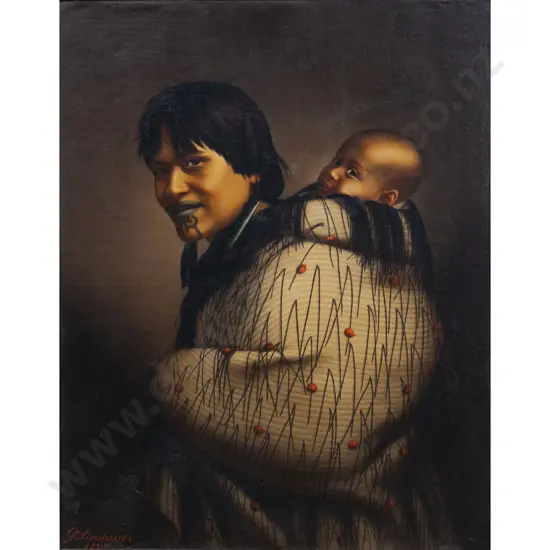 Gottfried Lindauer - Heeni Hirini (Ana Rupene) and Child