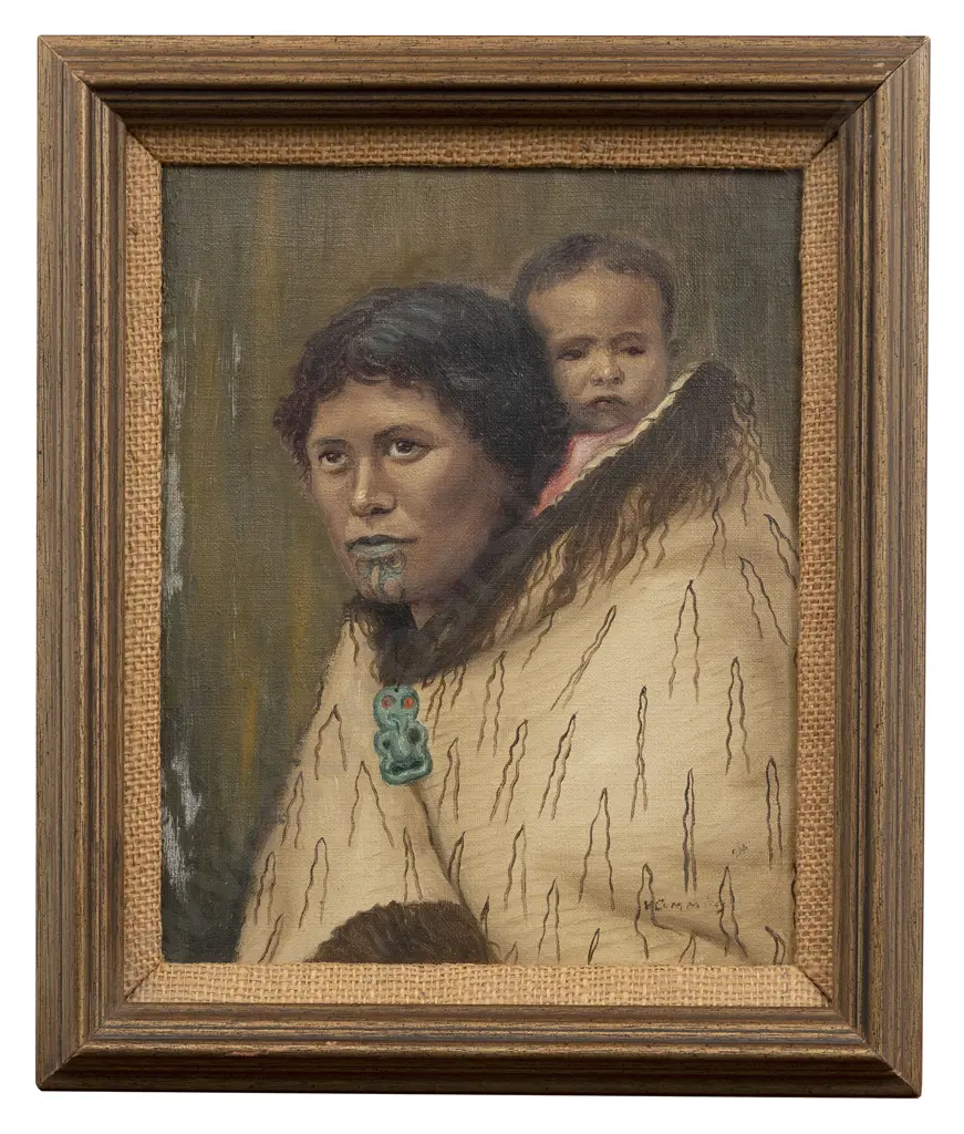 Vera Cummings - Portrait of a Maori Woman & Child Image 1++