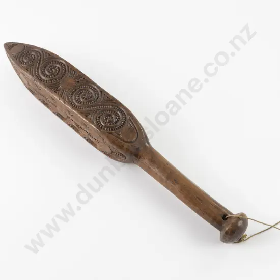 C20th Thomas Hall Carved Patuki (hand club)