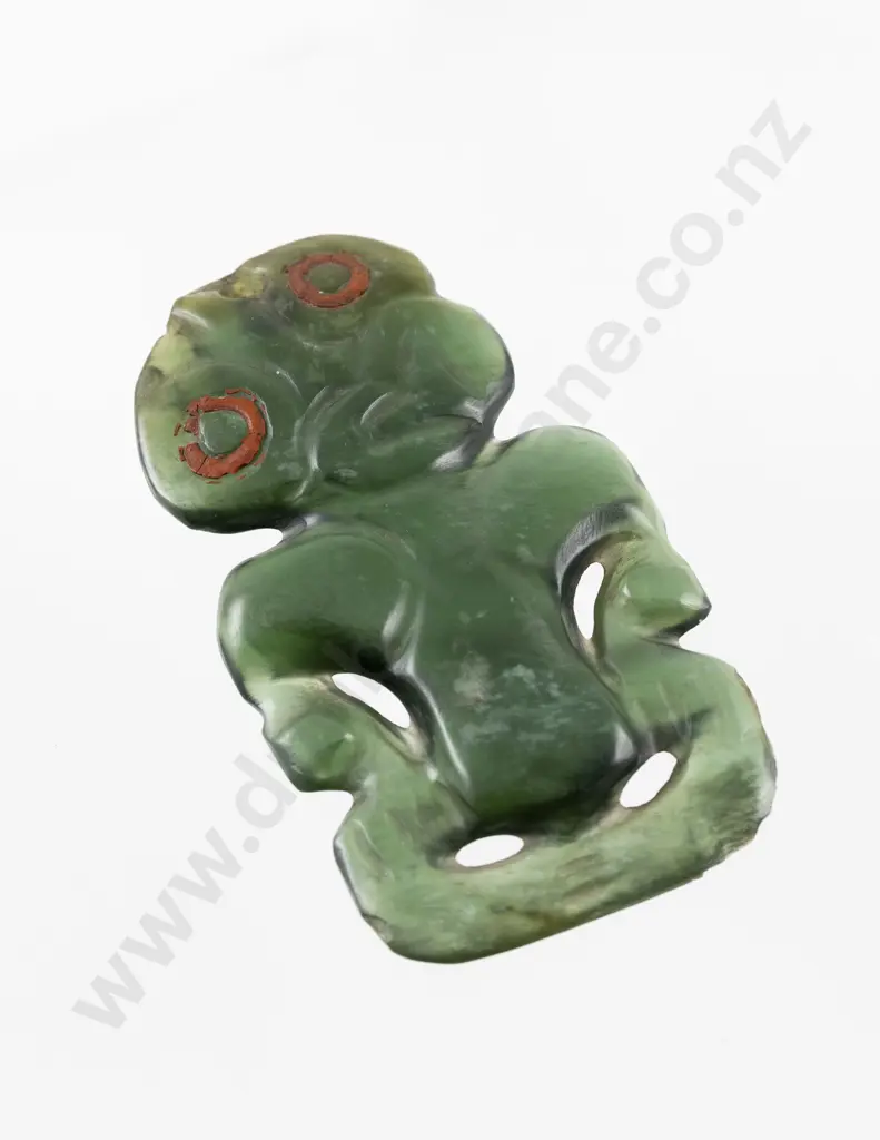 Early C19th Pounamu Tangiwai (bowenite) Hei Tiki Image 1++