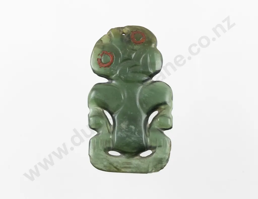 Early C19th Pounamu Tangiwai (bowenite) Hei Tiki Image 1++