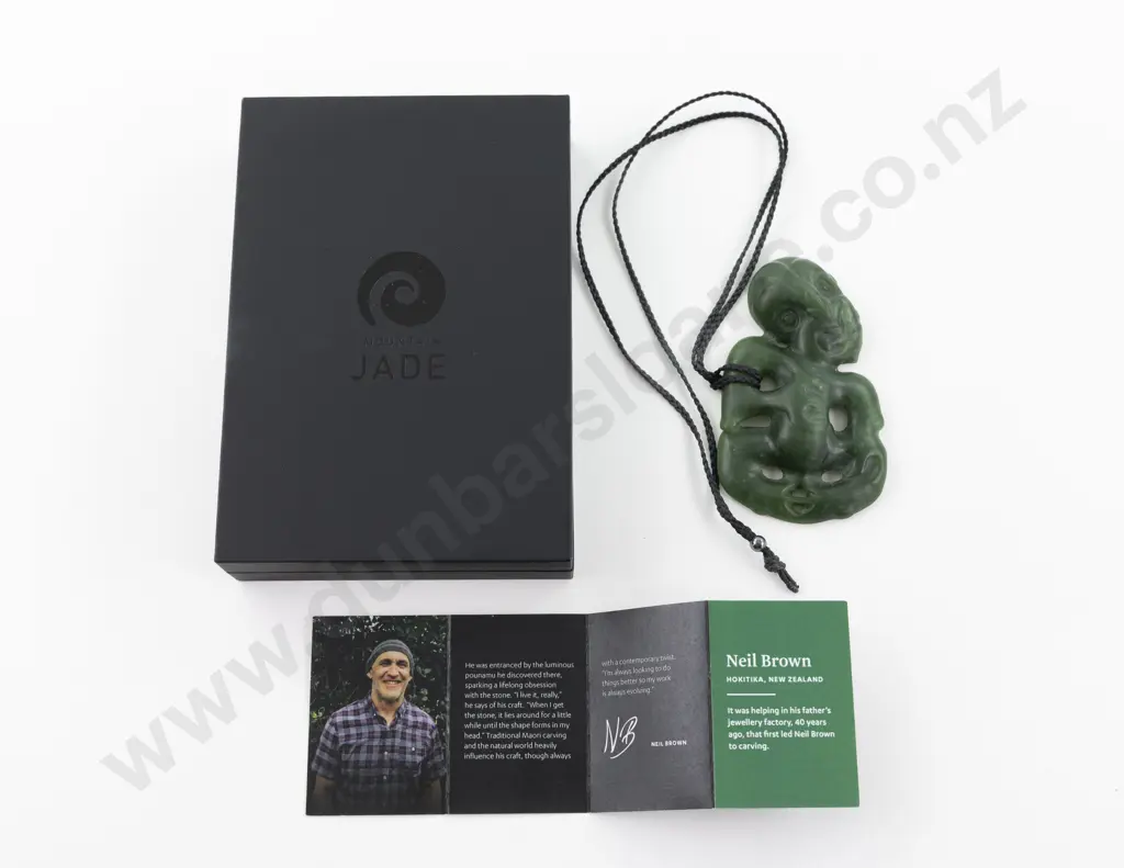Contemporary Pounamu Hei-Tiki Carved by Neil Brown Image 1++