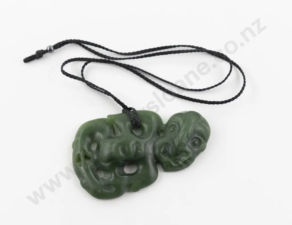 Contemporary Pounamu Hei-Tiki Carved by Neil Brown Image 1++