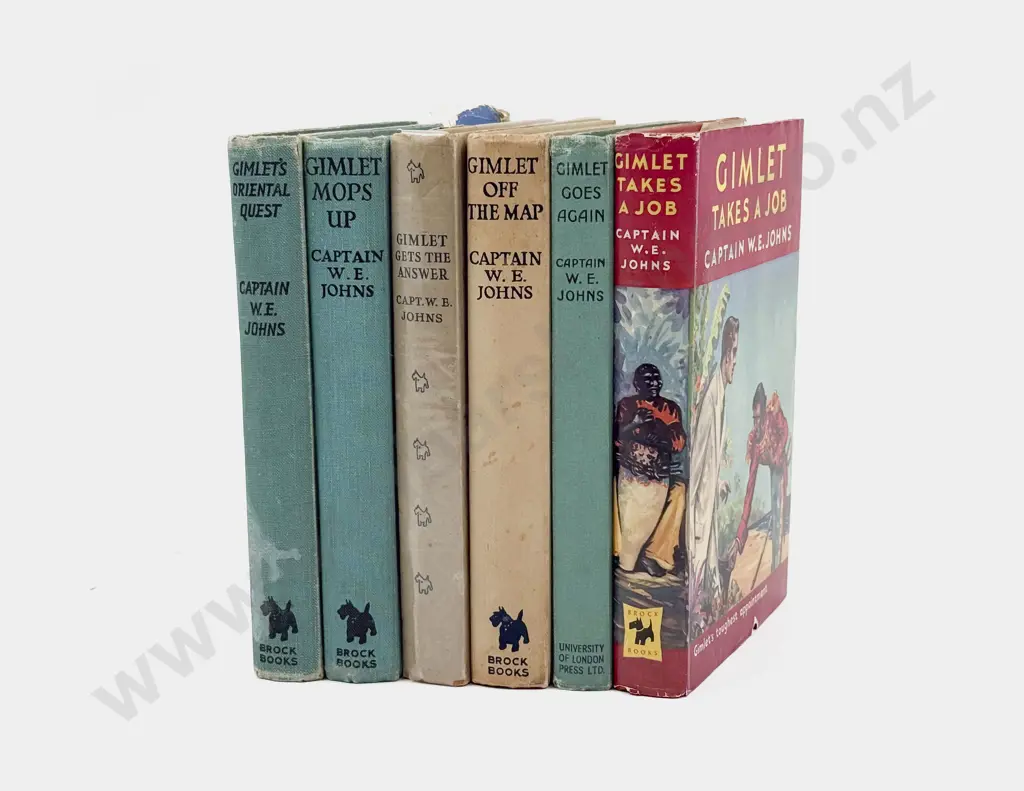 Six Assorted Captain W E Johns Gimlet Volumes Image 1++