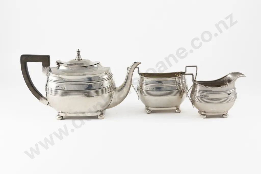 Edw VII S/S 3 Piece Batchelors Teaset Image 1++