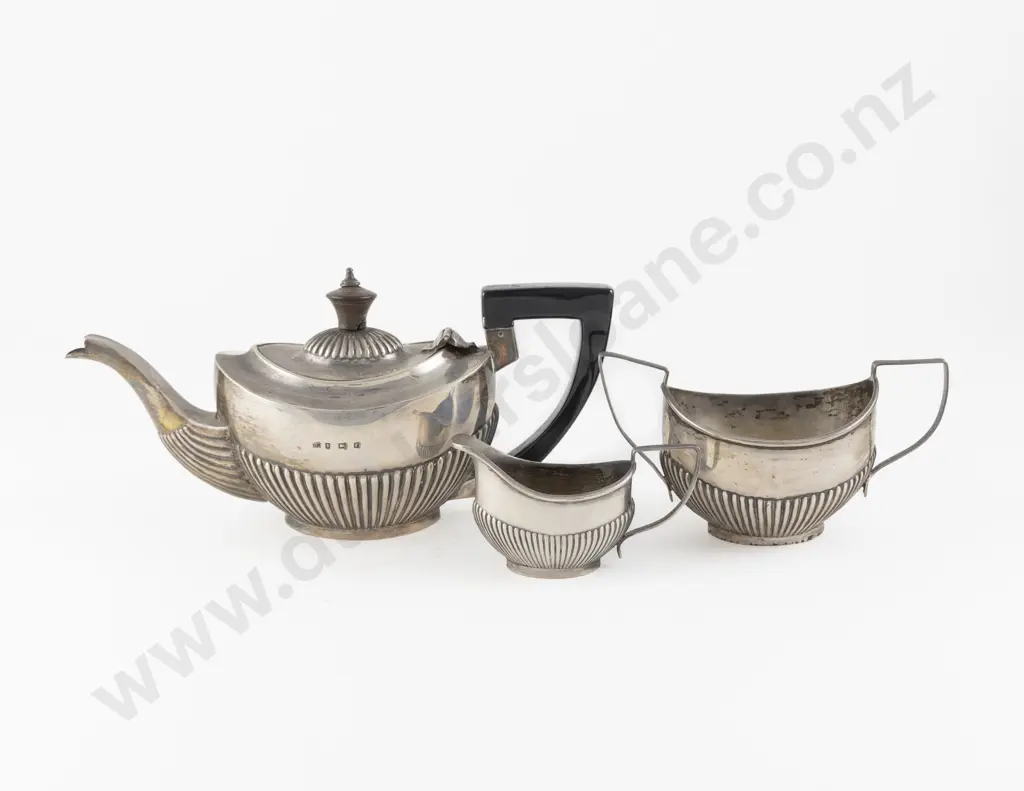 Edw VII S/S 3 Piece Batchelors Teaset Image 1++
