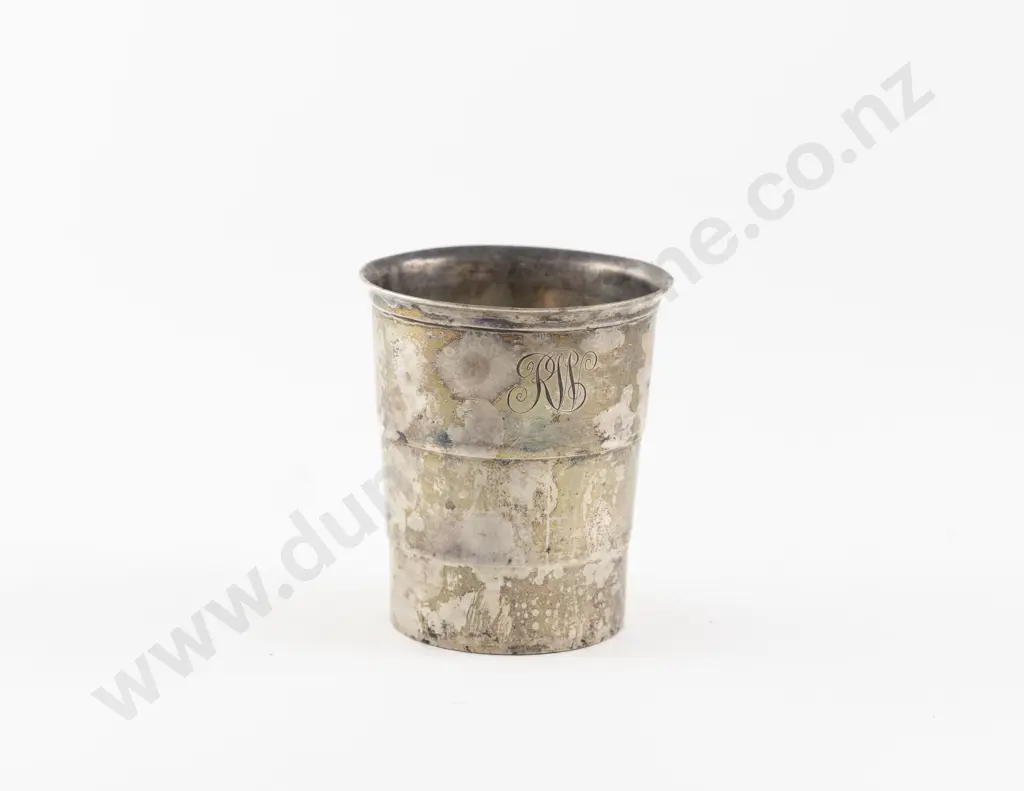 Late Vict S/S 3 Division Sportsmans Drinking Cup by Thomas Hayes Image 1++