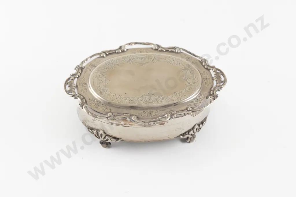 Edw VII S/S Oval Jewellery Box Image 1++