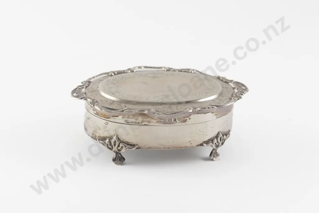 Edw VII S/S Oval Jewellery Box Image 1++