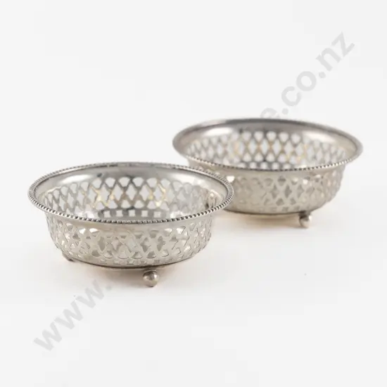 Pair Of S/S Bon Bon Bowls by Bigelow Kennard & Co (USA)