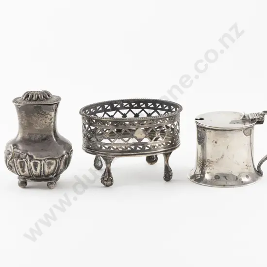 S/S Mustard Pot Oval Salt & Pepperette