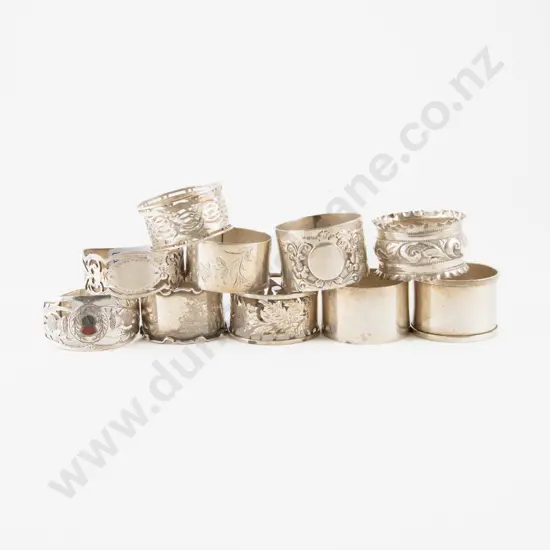 Ten Various S/S Napkin Rings