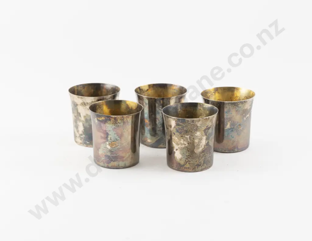 Set Of 5 Swedish S/S Schnapps Cups Image 1++