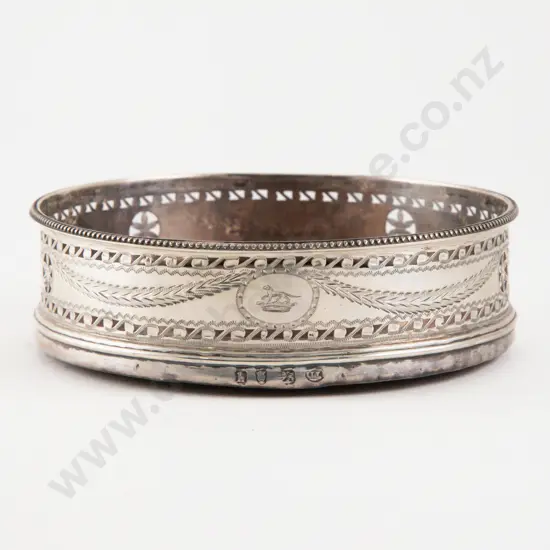 Geo III S/S Wine Coaster