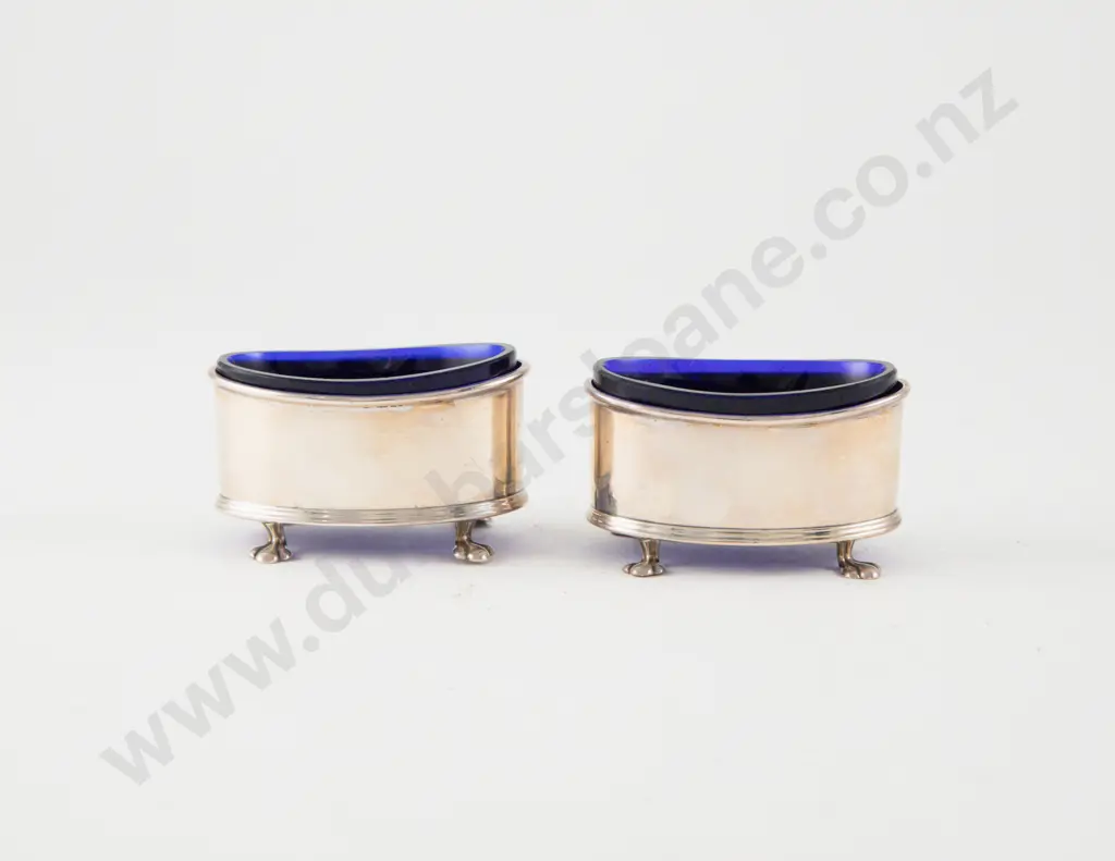 Pair Of Geo V S/S Oval Salts Image 1++