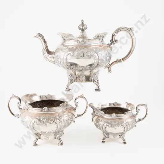 Vict S/S 3 Piece Teaset