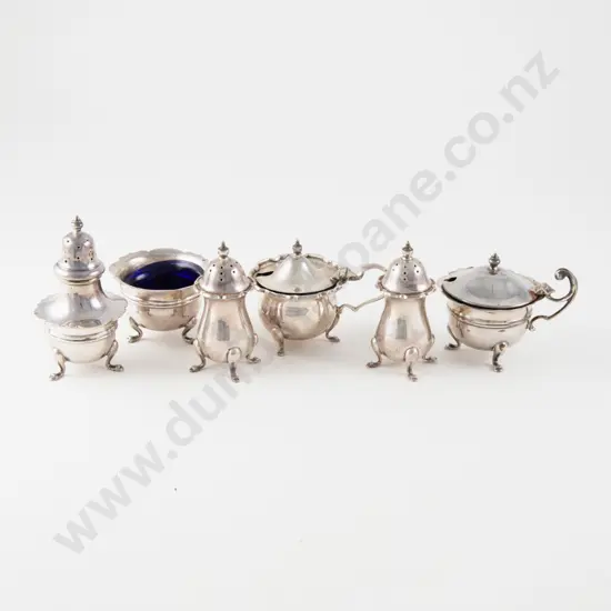 Geo V S/S 3 Piece Cruet Set