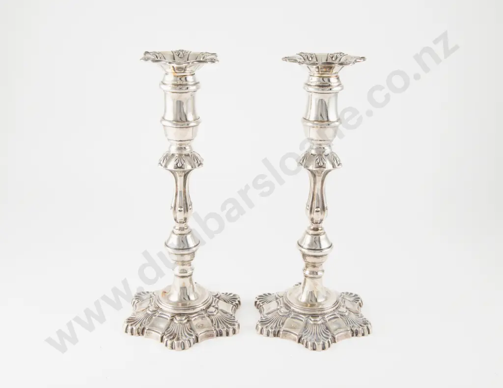Pair Of QEII S/S Candlesticks Image 1++