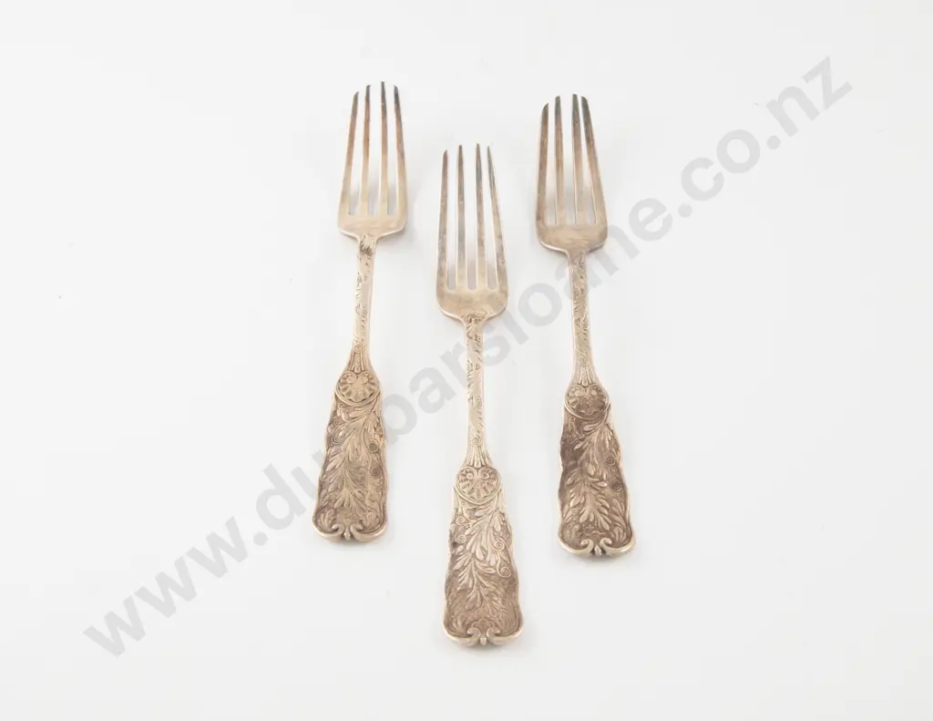3 Fine Quality American S/S Table Forks Image 1++