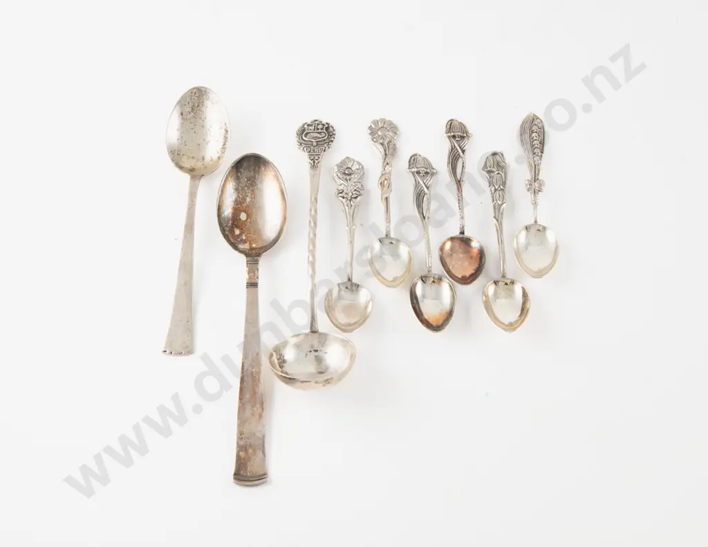 6 Various Swedish S/S Fancy Handled Coffee Spoons Image 1++