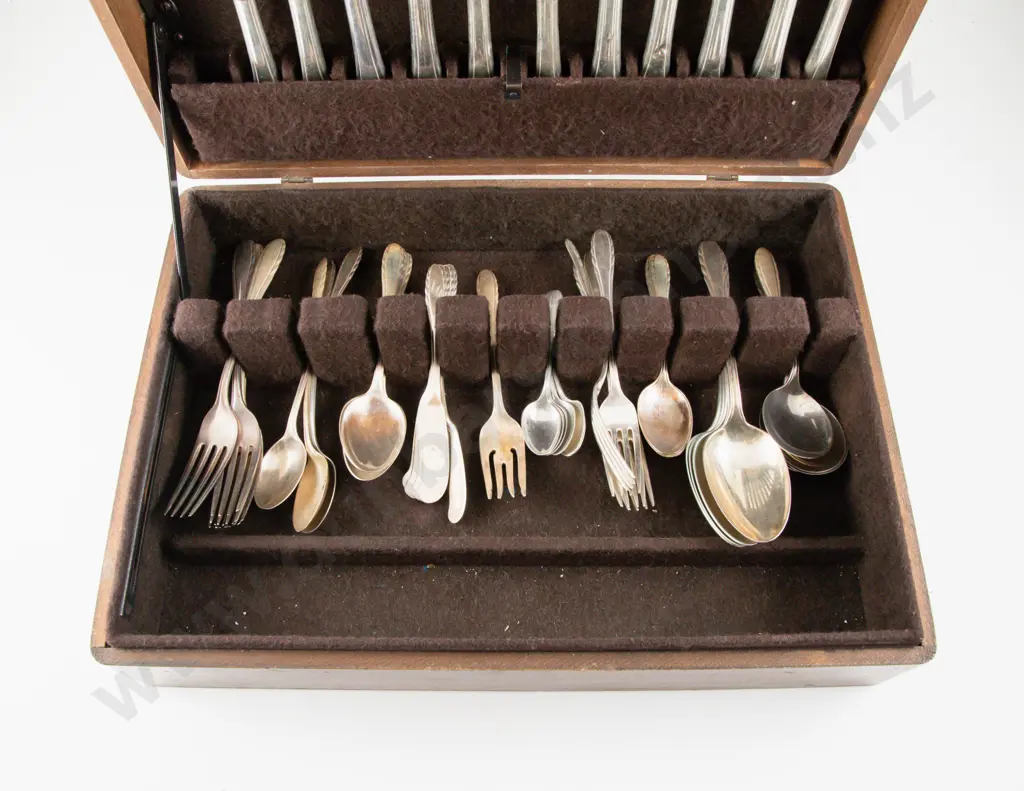 Gorham "Lyric" Pattern S/S Part Canteen Of Cutlery (53 pieces) Image 1++