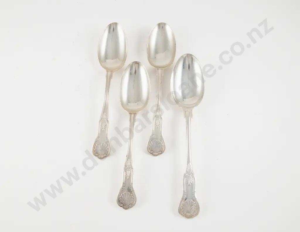 Set Of 3 Geo V S/S Tablespoons & Matching Serving Spoon Image 1++