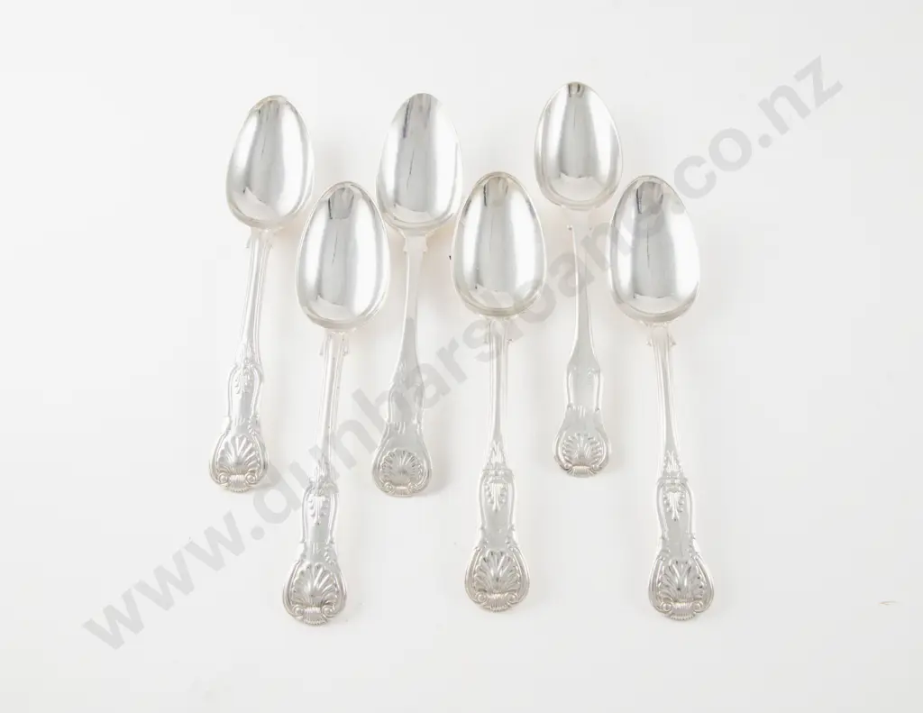 Composed Set Of 6 C19th S/S Dessert Spoons Image 1++
