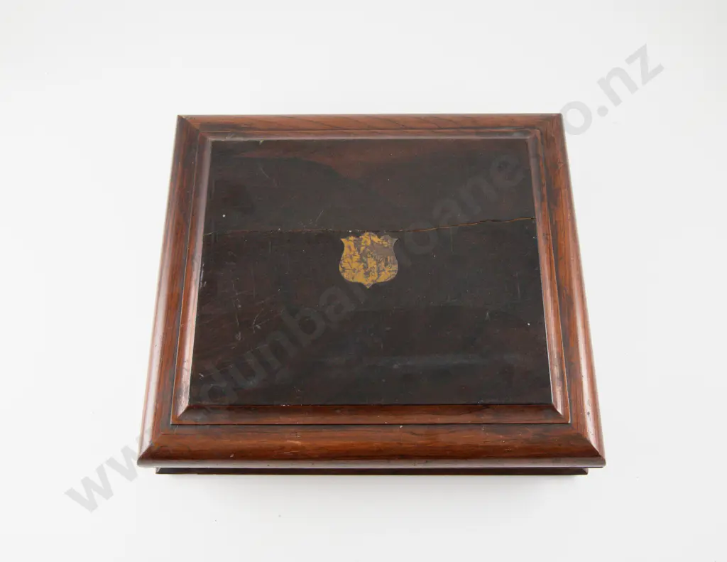 Late Vict Rosewood Cased Set Of 12 S/P Mop Handled Dessert Knives & Forks Image 1++