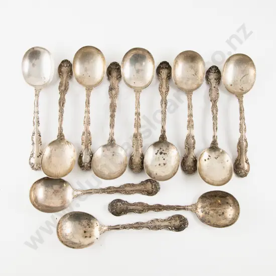 Set Of 12 American S/S Soup Spoons