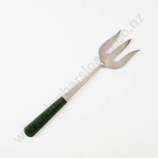NZ S/S & Greenstone Bread Fork by Joseph Swindell & Son (Christchurch)