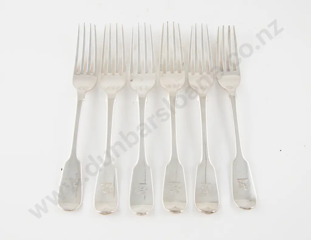 Set Of 6 Vict S/S Dessert Forks Image 1++