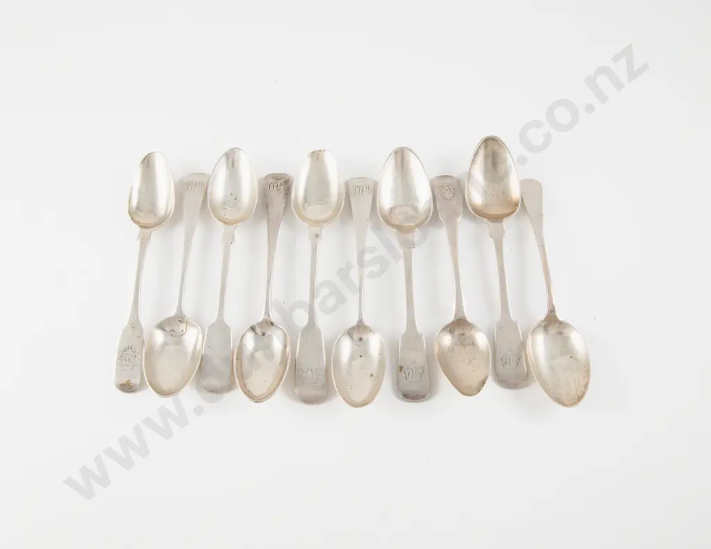 10 Various Fiddle & Old English Pattern Teaspoons Image 1++