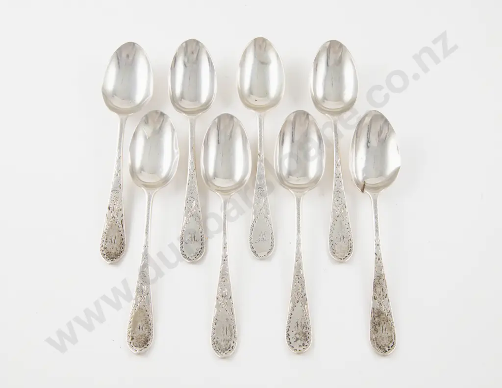Set Of 8 Late Vict S/S Coffee Spoons Image 1++