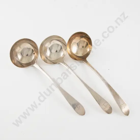 Set Of 3 Wm IV Irish S/S Sauce Ladles