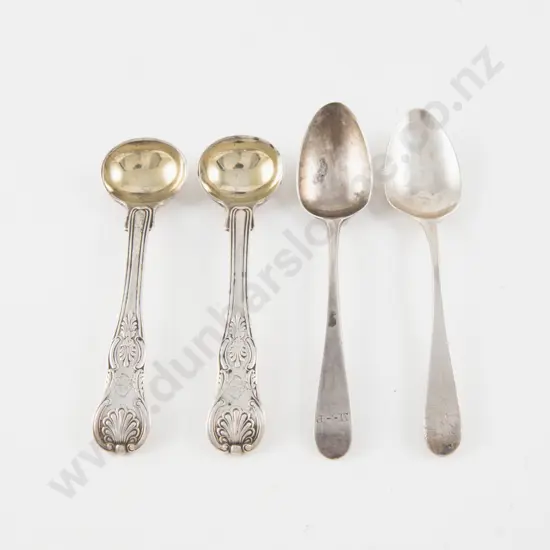 Pair Geo IV S/S Mustard Spoons