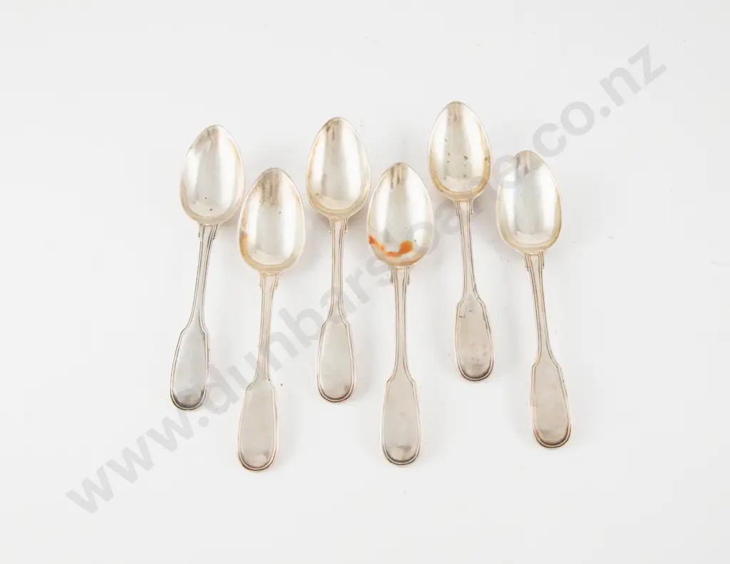 Set Of 6 Wm IV S/S Teaspoons Image 1++