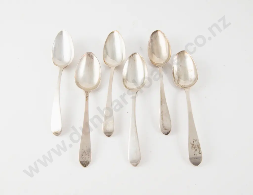 Composed Set Of 6 Irish S/S Teaspoons Image 1++