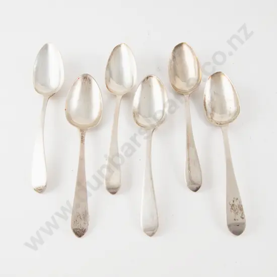 Composed Set Of 6 Irish S/S Teaspoons