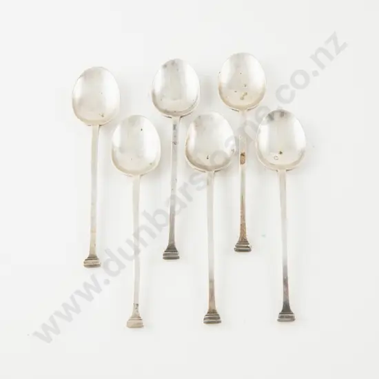 Set Of 6 Geo V S/S Seal Top Coffee Spoons