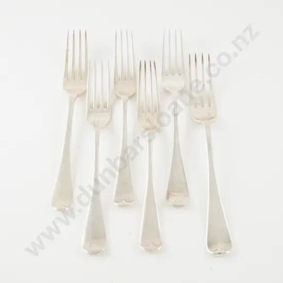Composed Set Of 6 Georgian 7 Later S/S Table Forks