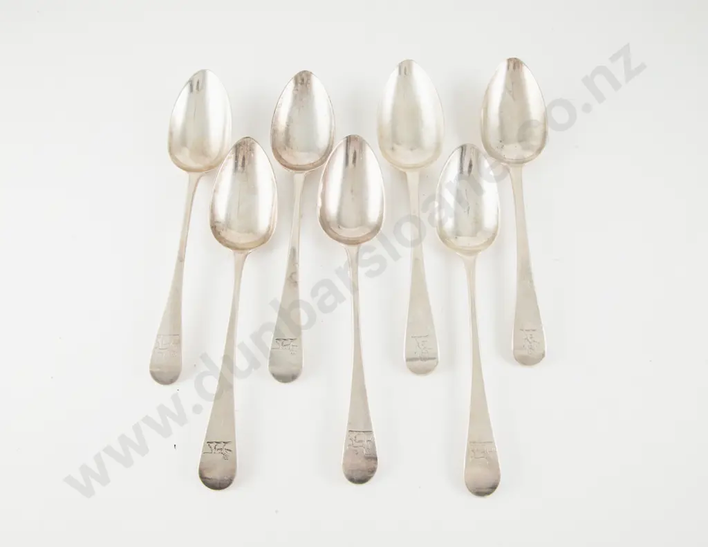 7 Geo III S/S Tablespoons Image 1++