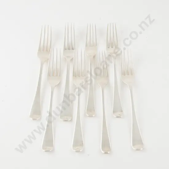 Composed Set Of 8 C19th S/S Dessert Forks