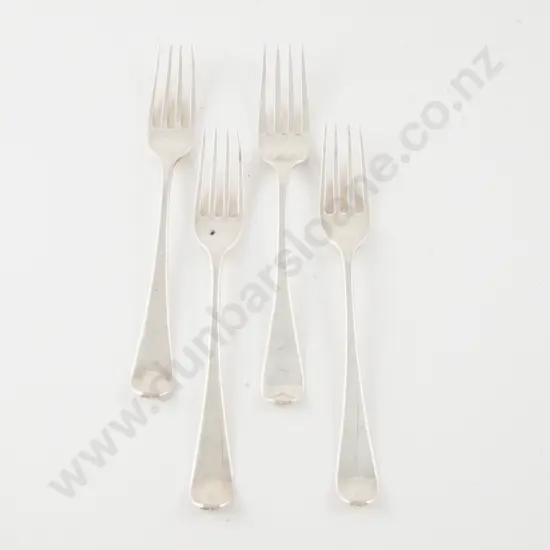 Composed Set Of 4 Geo III S/S Dessert Forks