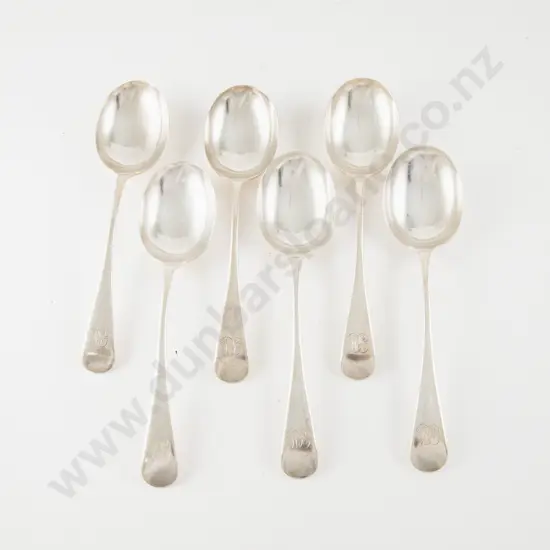 Set Of 6 Geo V S/S Soup Spoons