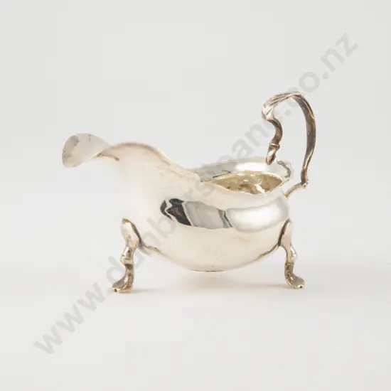 Edw VII S/S Coin Inset Sauce Boat