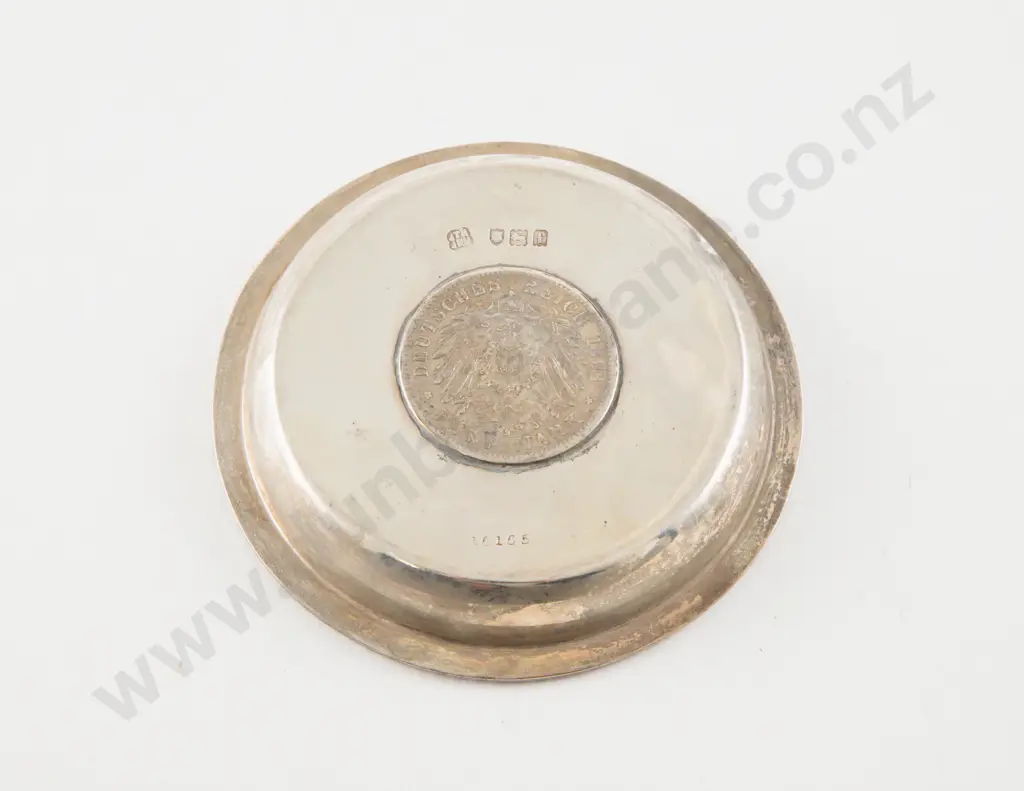 Edw VII S/S Coin Inset Circular Dish Image 1++