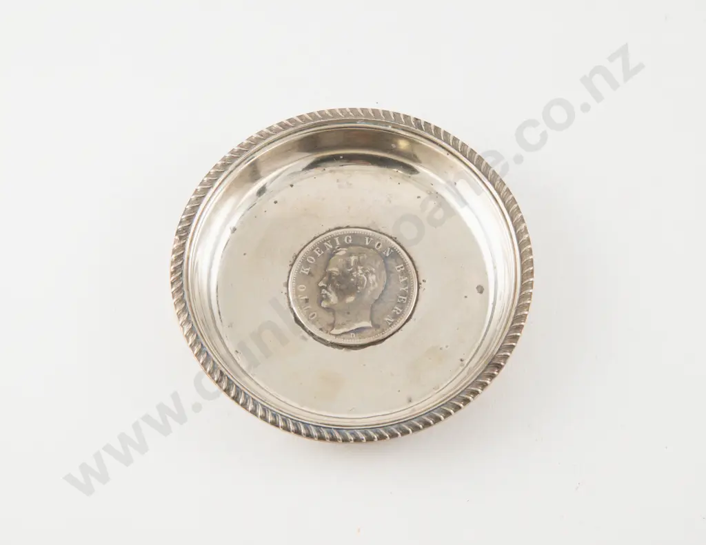 Edw VII S/S Coin Inset Circular Dish Image 1++