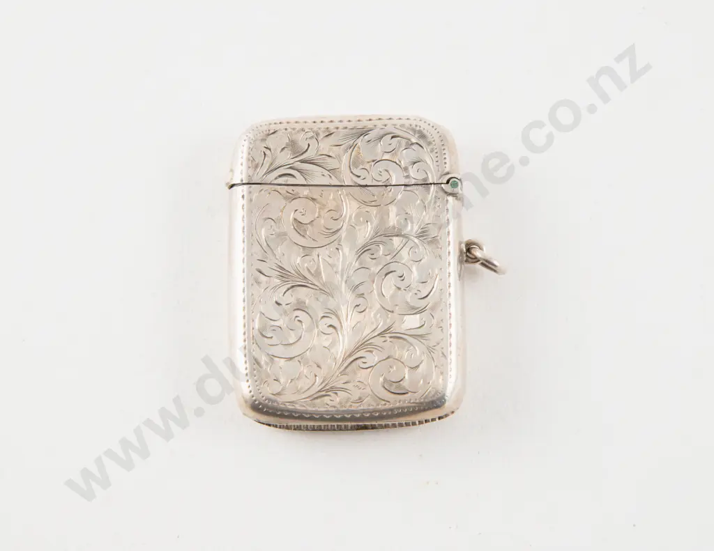 Victorian S/S Engraved Vesta Case Image 1++