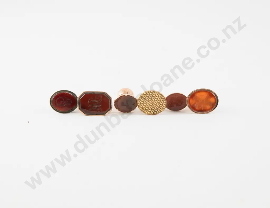 Collection of Gold Plated Fancy Seal Fobs Image 1++